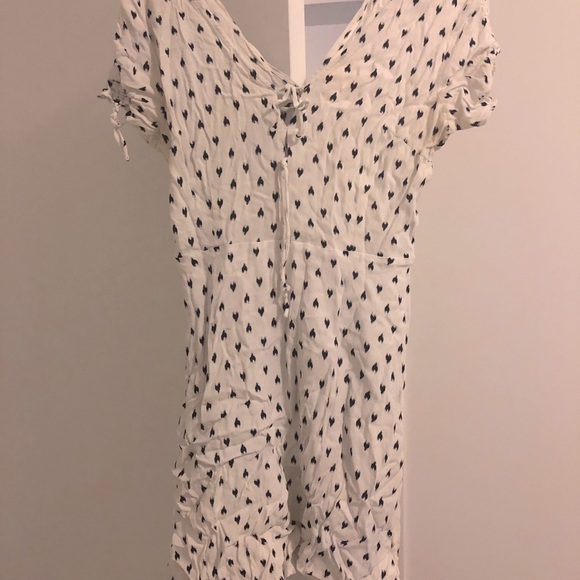 Cute white summer dress with black hearts - Picture 2 of 2